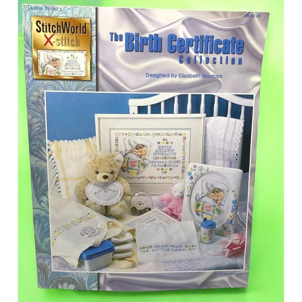 Cross Stitch Birth Certificate Collection Leaflet Elizabeth Spurlock Stitchworld